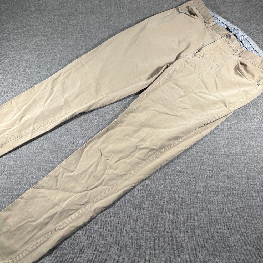 Peter Millar Pants Mens 36x33 Tan Khaki Cotton Modal Stretch Straight Leg ME0B39